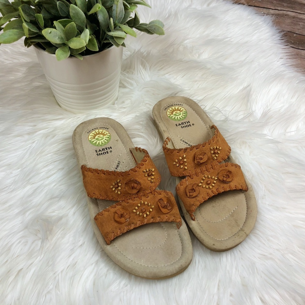 Earth Shoe Comfort Beaded Gelron 2000 Sandals  6